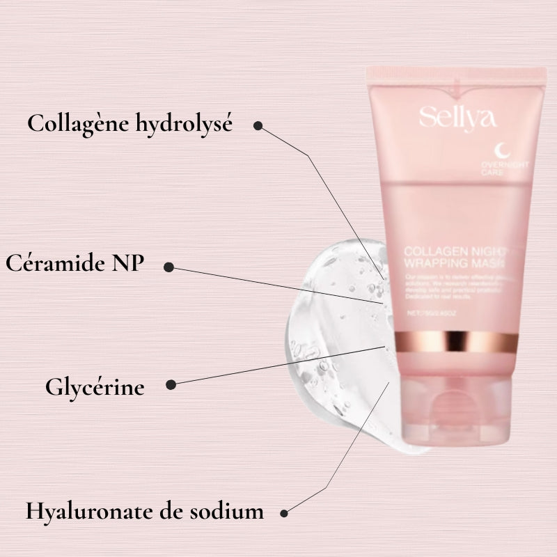 SELLYA® - Crème Masque de Nuit au Collagène